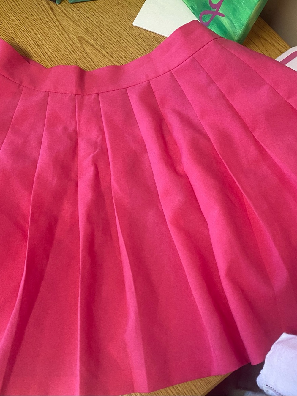 ASOS Hot Pink Pleated Mini Skirt